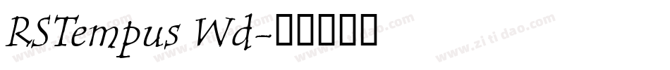 RSTempus Wd字体转换